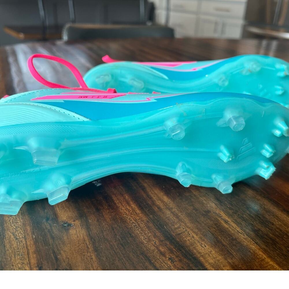 NWT Kids Adidas F50 League Messi FG/MG Soccer Cleats, Size 5.5. Blue/Pink - Picture 6 of 10